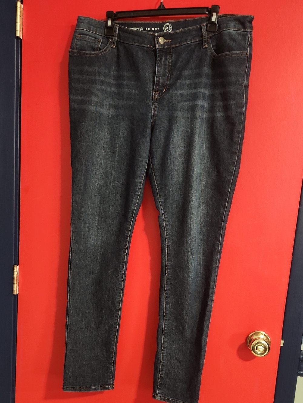Sz 14 Dress Barn Dark Indigo Skinny Jeans